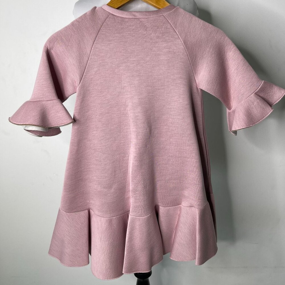 Fendi Kid's Pink Flowy A-Line Ruffle Long Sleeve Dress Size 6 Years - Picture 3 of 14